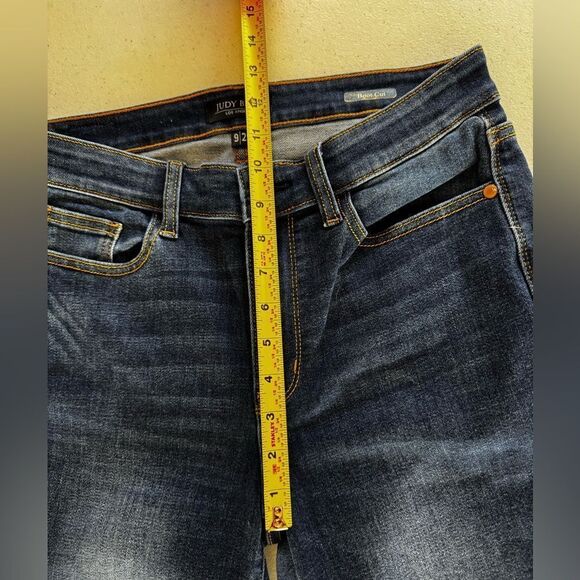 Judy Blue Distressed DK Bootcut Jeans Classic Blue Women's Jeans - Picture 8 of 10